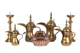 Conjunto de piezas otomanas en cobre. C. 1900