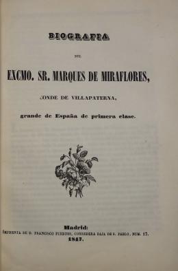 Biografía del Marqués de Miraflores
