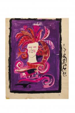 Escuela Española S. XX. Personaje de carnaval