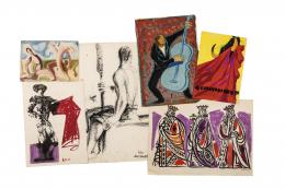 Leo Anchóriz. Lote de dibujos