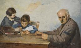 Luis García Pueyo. Maestro con niños