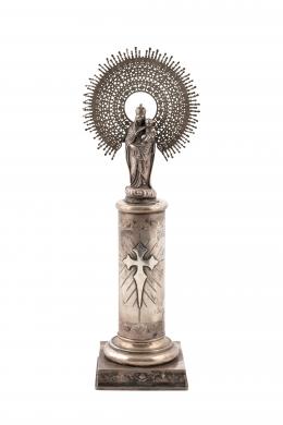 Virgen deL Pilar en plata española S. XX