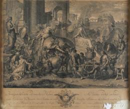 CHARLES LE BRUN (1619-1690) Y PIERRE PICAULT(1680-1711) Pintor y grabador franceses
ENTRADA DE ALEJANDRO EN BABILONIA