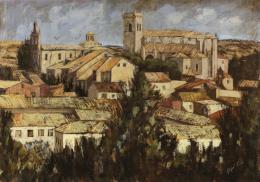 RAFAEL TERRES MARTINEZ (Escuela española contemporanea) Vista del pueblo