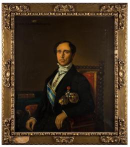 ESCUELA ESPAÑOLA SIGLO XIX Retrato de D. Juán Donoso Cortés
