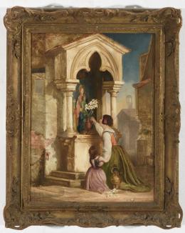 DAVID ROBERTS (Stockbridge, 1796 - Londres, 1864) Ofrenda a la Virgen