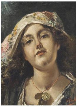 VINCENZO IROLLI (Nápoles, 1860 - 1949) Campesina napolitana