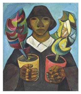 EDUARDO KINGMAN (Loja, 1913 - Quito, 1997) El vendedor de plantas