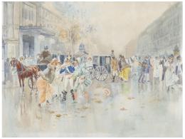 ESCUELA ESPAÑOLA SIGLO XIX
ESCENA DE CARNAVAL EN PARÍS, 1904