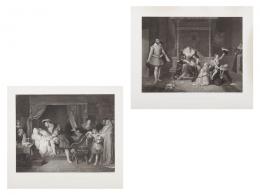 ESCUELA INGLESA, S.XIX Enrique IV y sus hijos y La muerte de Leonardo Da Vinci