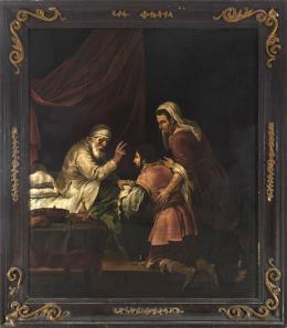 LA BENDICIÓN DE ISAAC, COPIA DEL ORIGINAL DE MURILLO DEL S.XVII