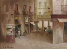 JOSÉ SANCHA (1908-1994) Calle Botoneras