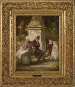 ANTONY SERRES (Francia 1828-1898) En el parque