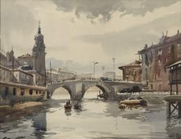 RICARDO SACRISTÁN ARRIETA (Vitoria 1921- Vitoria 1981) Puente de San Antón de Bilbao
