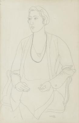 MANUEL ANGELES ORTIZ (Jaen, 1895-París, 1984) Retrato de dama