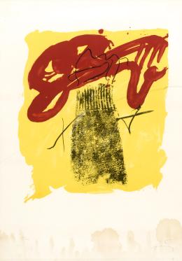 ANTONI TÀPIES (Barcelona, 1923 - 2012) Roig i negre. Punto, 1979