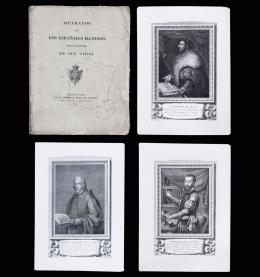 LÁZARO GAYGUER (Regente Imprenta Real) GRABADOS DE RETRATOS DE LOS ESPAÑOLES ILUSTRES CON UN EPÍTOME DE SUS VIDAS, 1791. INCLUYE 28 GRABADOS. 45 cm.x32,50 cm.