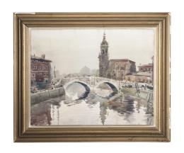 ESCUELA ESPAÑOLA, S.XX PUENTE DE SAN ANTÓN DE BILBAO
