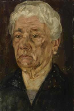 FRANCISCO GIMENO ARASA (Tortosa 1858 - Barcelona 1927) Retrato de anciana