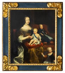 ESCUELA FRANCESA FF. S.XVII- PP. S.XVIII Retrato de la familia de Luis XIV