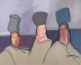 ALBERTO CAVAZOS (San Nicolás de los Garza, Nuevo León, México, 1939) Tres figuras