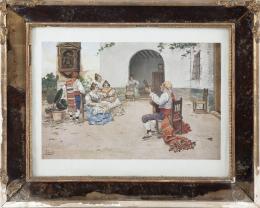 JOAQUIN AGRASSOT (1836-1919) Artista alicantino ESCENA ANDALUZA