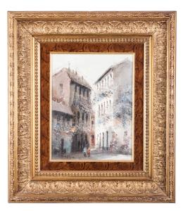 FRANCISCO MORENO ORTEGA (Málaga, 1931) Calle de pueblo