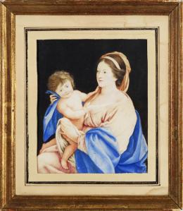 ESCUELA FRANCESA SIGLO XIX. Virgen con Niño