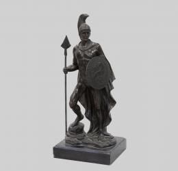 SOLDADO GRIEGO, ESCULTURA DE BRONCE PATINADO, FIRMADA ELLIS