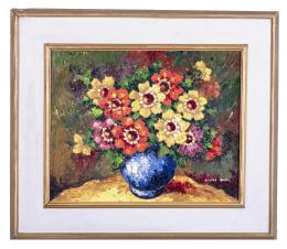 ARMAND LACOUR (Valenciennes, 1910 - Charleroi, 1970) JARRÓN CON FLORES