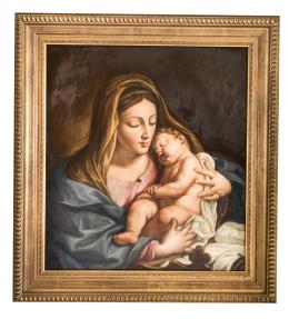 LA VIRGEN CON EL NIÑO, COPIA DE LA OBRA ORIGINAL DE FRANCESCO TREVISANI (1656-1746)