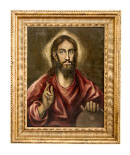 EL SALVADOR, COPIA DE LA OBRA ORIGINAL DEL GRECO (Creta, 1541-1614)