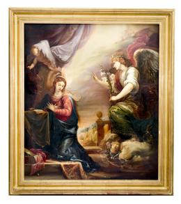LA ANUNCIACIÓN, COPIA DE LA OBRA ORIGINAL DE FRANCISCO RIZI (1614-1685)