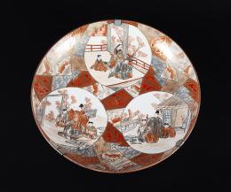PLATO SATSUMA , JAPÓN, FFS. S. XIX Porcelana esmaltada 6,50 x37 cm.