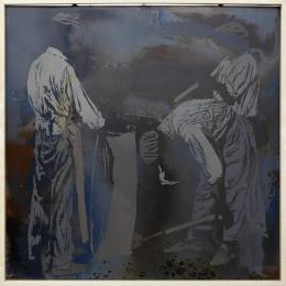 JOKIN TELLERIA (1956) Pintor guipuzcoano SIN TÍTULO (TRES OBREROS, 1974)