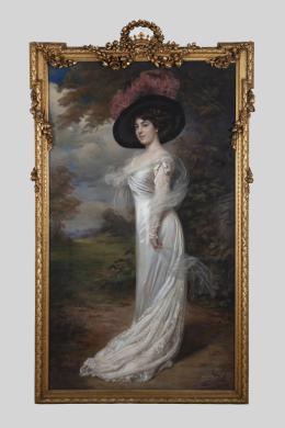 PABLO ANTONIO DE BÉJAR (1869 - 1920) Pintor barcelonés RETRATO DE DAMA , 1910