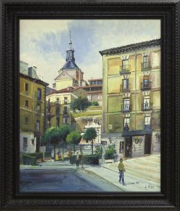 SANTIAGO DÍAZ SANTOS (1940) Pintor madrileño VISTA DE MADRID