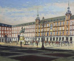 SANTIAGO DÍAZ SANTOS (1940) Pintor madrileño
PLAZA MAYOR, MADRID