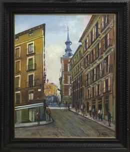SANTIAGO DÍAZ SANTOS (1940) Pintor madrileño CALLE IMPERIAL, MADRID