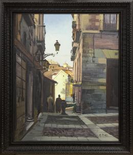 SANTIAGO DÍAZ SANTOS (1940) Pintor madrileño
CALLE DEL CONDE, MADRID