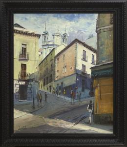 SANTIAGO DÍAZ SANTOS (1940) Pintor madrileño CALLE DE SEGOVIA, MADRID