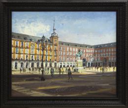 SANTIAGO DÍAZ SANTOS (1940) Pintor madrileño PLAZA MAYOR, MADRID