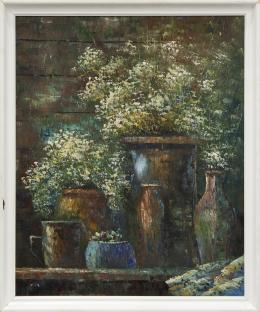 S. GAMEL (ESCUELA ESPAÑOLA SIGLO XX) JARRONES CON FLORES