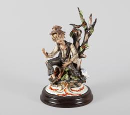 FIGURA DE VAGABUNDO EN PORCELANA CAPODIMONTE. NÁPOLES, S. XX