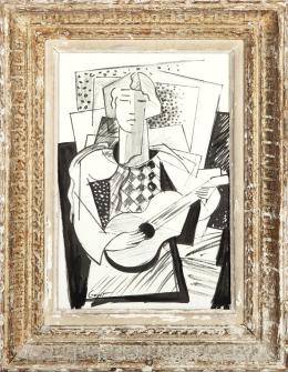 JACQUES HENRY GUYOT (1940) Pintor francés ARLEQUIN