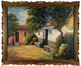 BERNARDO JARAMILLO PATIO Óleo sobre lienzo 73 cm. x92 cm.