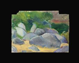 FRANCISCO BORES (Madrid, 1898 - París, 1972) "PAISAJE ROCOSO"
