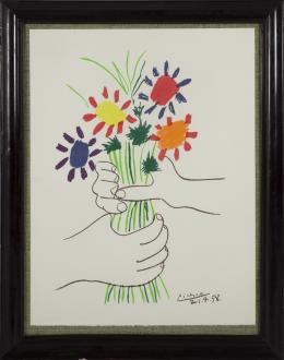 PABLO PICASSO (1881-1973) BOUQUET DE FLEURS, 1958