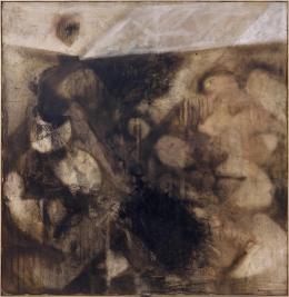 ENRIQUE BRINKMANN (1938) Artista malagueño SIN TÍTULO , 1963 Óleo sobre lienzo de 150 x 150cm