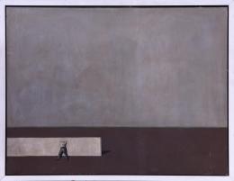 EMILIO PRIETO RODRÍGUEZ (1940 - 2002) Pintor madrileño MURO DE LA SOLEDAD, 1969 Óleo sobre lienzo de 121 x 160.5cm.